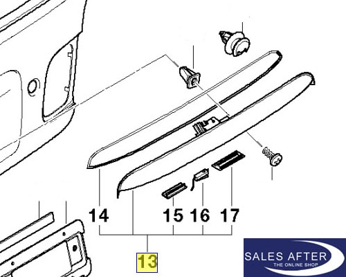 SalesAfter - The Online Shop - BMW 3er E46 Griffleiste grundiert Heckklappe  mit Taster, Touring