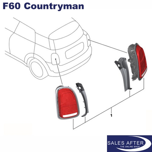 MINI F60 Retrofit tail lights, UNION JACK BLACK