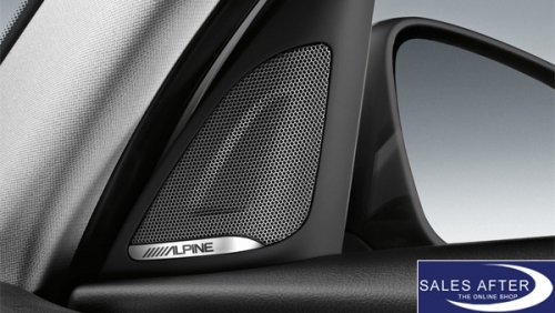 BMW F32 F33 F36 Set of corner mouldings with alpine badges for HiFi-system ALPINE