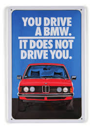 BMW metal sign claim
