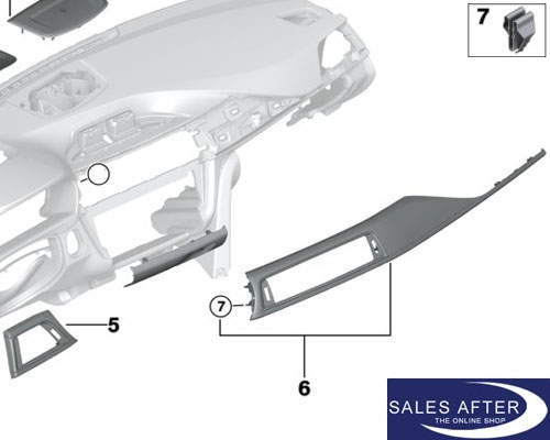 BMW F80 M3 F82 F83 M4 Carbon interior trim, set instruments panel