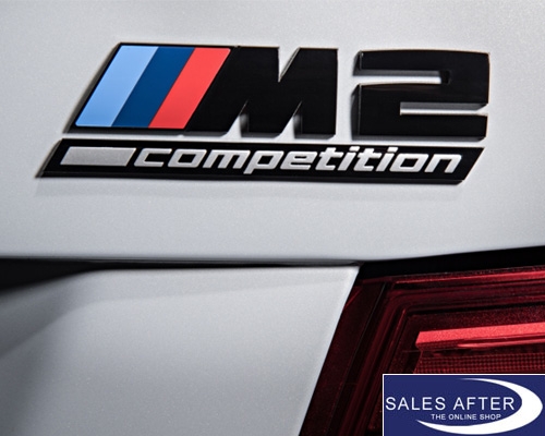 Original BMW F87 M2 Competition Schriftzug in schwarz, ///M2