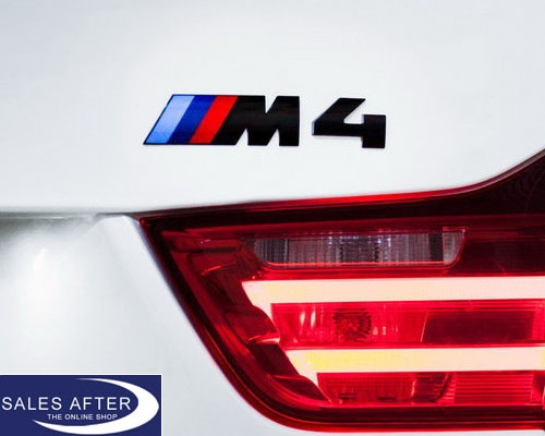 Original BMW F82 F83 M4 Schriftzug in schwarz, ///M4