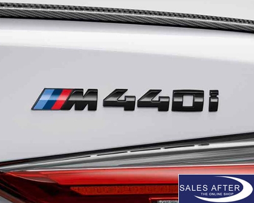 Original BMW G22 G23 Schriftzug in schwarz, ///M440i