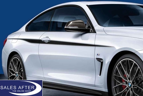 BMW M Performance 4 series F32 F33 Accent stripes, black/silver