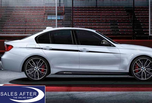 BMW M Performance 3 series F30 F31 Accent stripes, black/silver
