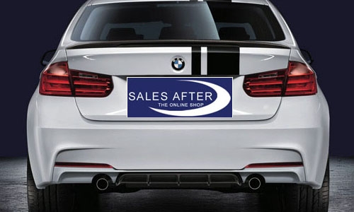 BMW M Performance F30 F31 Diffuser two exhaust with single pipes, matt black