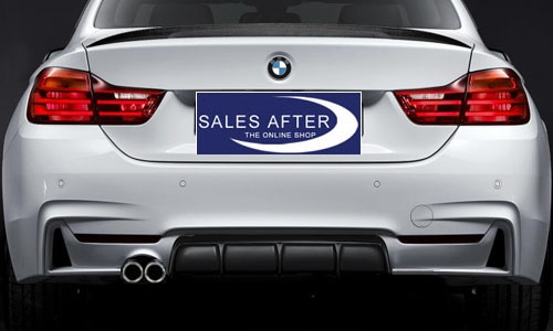 BMW M Performance F32 F33 F36 Diffuser one exhaust with double pipes, matt black