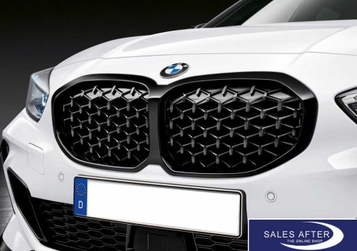 BMW M Performance 1 series F40 Front grille in black, mesh-design