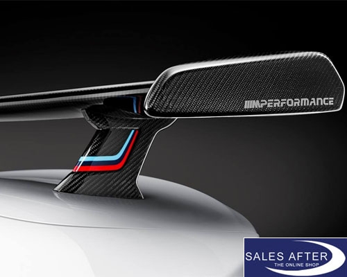 BMW M Performance F87 M2 F80 M3 F82 M4 Carbon rear spoiler flows trough, colored