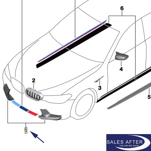 BMW M Performance F90 M5 Front Carbon Attachment