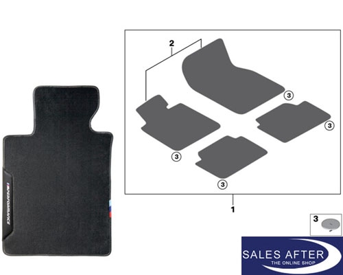 SalesAfter - The Online Shop - BMW M Performance G30 G31 F90 M5 Set of  floor mats front and rear