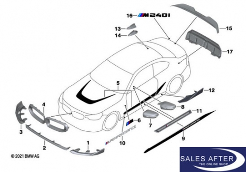 BMW M Performance G42 coupe Foiling Frozen Black