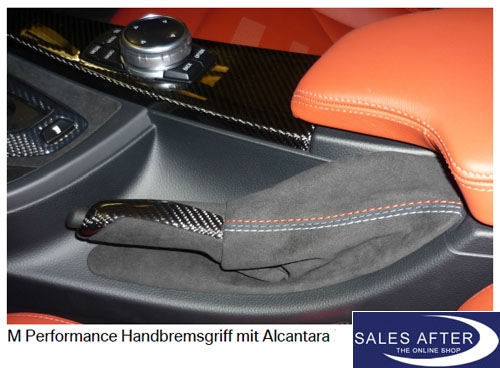 BMW M Performance F80 M3 F82 F83 M4 Handbrake grip carbon with alcantara bag