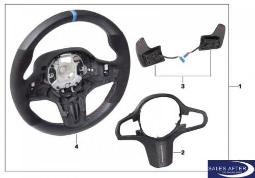 BMW M Performance F90 M5 F91 F92 F93 M8 Steering wheel Pro in Alcantara Carbon