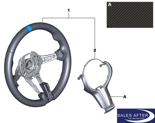 BMW M Performance F80 M3 F82 F83 M4 Lenkrad Alcantara Carbonblende