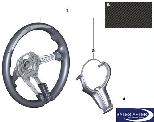 BMW M Performance F87 M2 Lenkrad Alcantara Carbonblende mit Race-Display