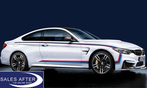 BMW M Performance F82 M4 Motorsport stripes on the sides