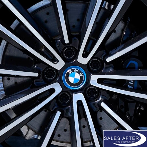 Genuine BMW Hub cap with blue ring 56mm, 1 piece