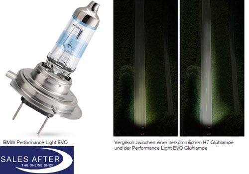 Genuine BMW Performance Light Evo Bulbs, 2x H7