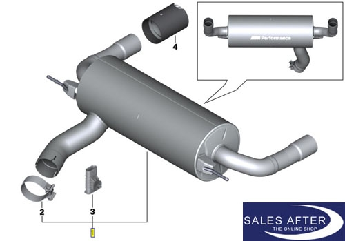 BMW M Performance F20LCI F21LCI Schalldämpfer-System, M140i