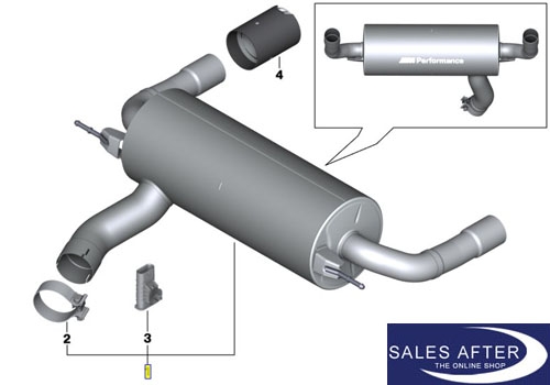 BMW M Performance F20LCI F21LCI Exhaust system, M140i