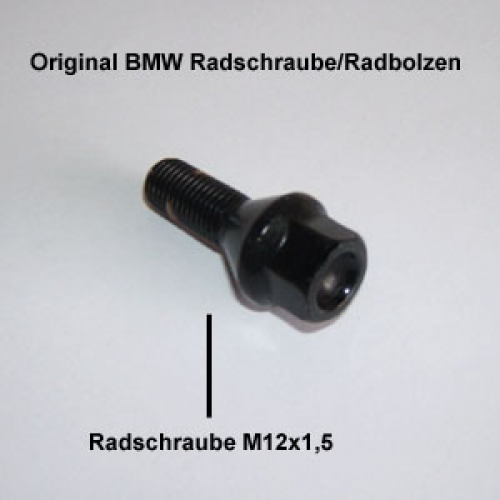 Genuine BMW Wheel bolt M12x1,5 black, 20 pieces