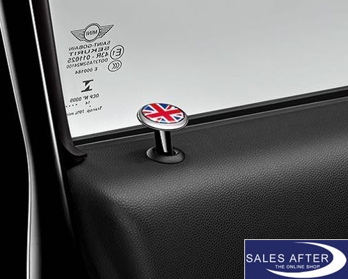 MINI R5x F5x Set of Door Lock Button, UNION JACK