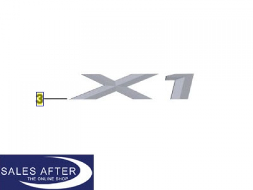 Genuine BMW X1 E84 lettering, X1