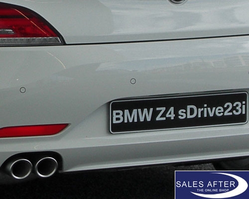 BMW 1 series E82 E88 X1 E84 Z4 E89 Exhaust pipe finisher aluminium look, 23i 25i 28i 30i
