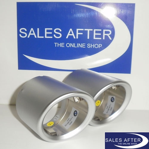 BMW 1 series E82 E88 X1 E84 Z4 E89 Exhaust pipe finisher aluminium look, 23i 25i 28i 30i