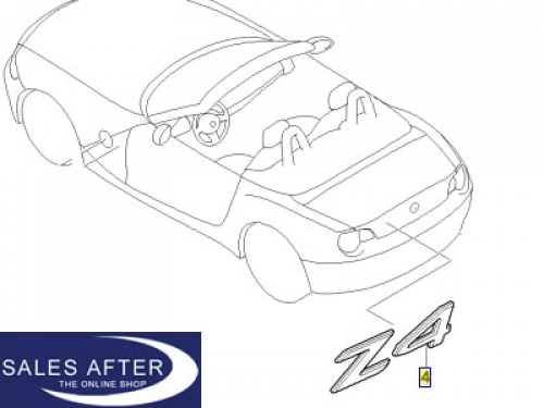 Genuine BMW Z4 E85 E86 lettering, Z4
